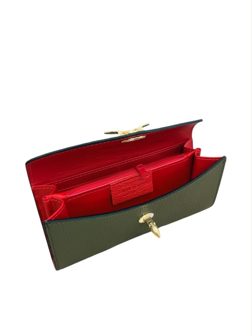 Anna Luchini Grün Rindsledertasche - Image 4