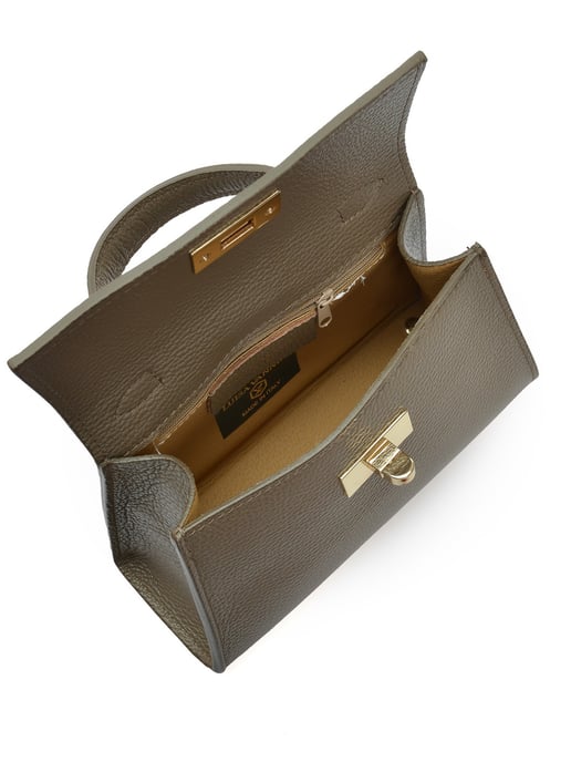 Luisa Vannini Beige Rindsledertasche - Image 4