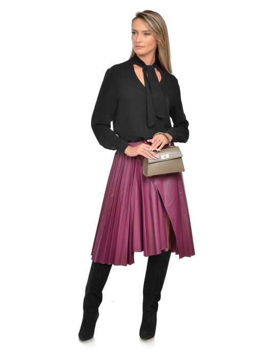 Luisa Vannini Beige Rindsledertasche - Image 5