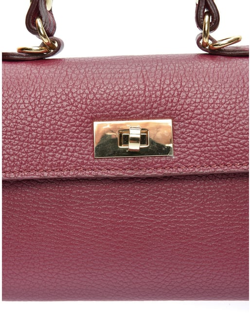 Luisa Vannini Weinfarbe Rindsledertasche - Image 3