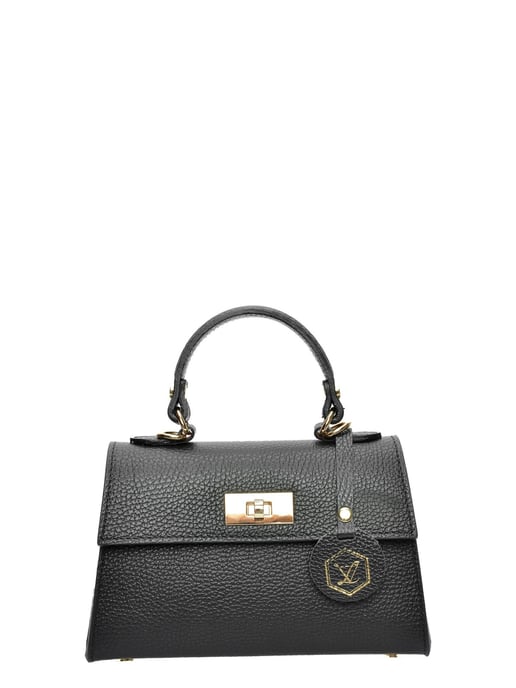 Luisa Vannini Schwarz Rindsledertasche - Image 1