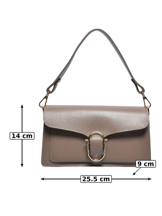 Anna Luchini Beige Rindsledertasche - Image 5