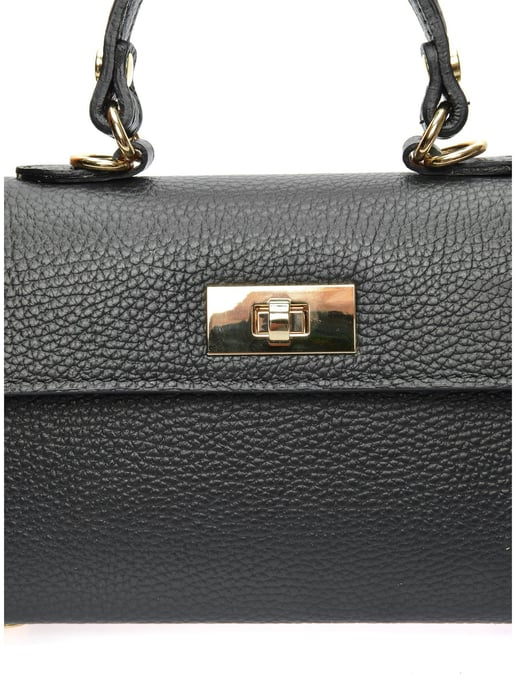 Luisa Vannini Schwarz Rindsledertasche - Image 3