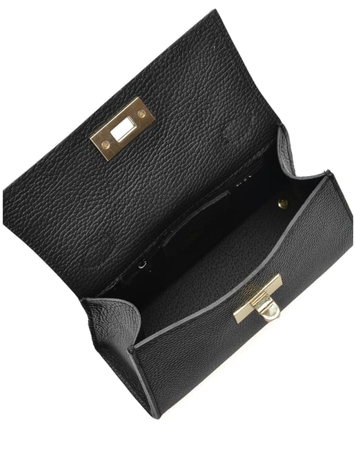 Luisa Vannini Schwarz Rindsledertasche - Image 4