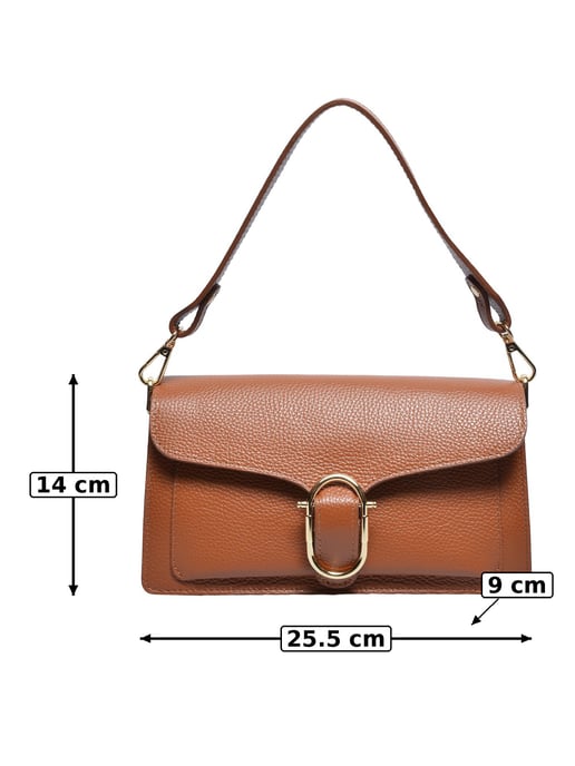 Anna Luchini Braun Rindsledertasche - Image 5