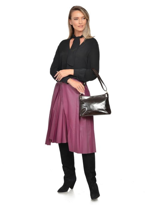 Luisa Vannini Kastanienbraun Rindsledertasche - Image 5