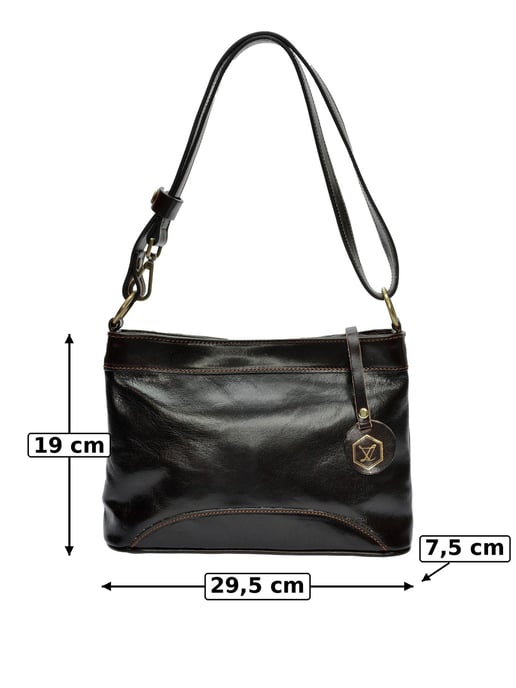 Luisa Vannini Kastanienbraun Rindsledertasche - Image 6