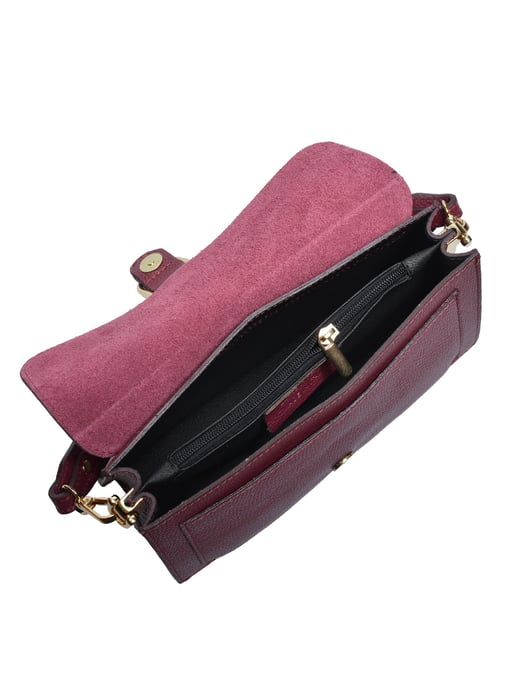 Anna Luchini Weinfarbe Rindsledertasche - Image 4