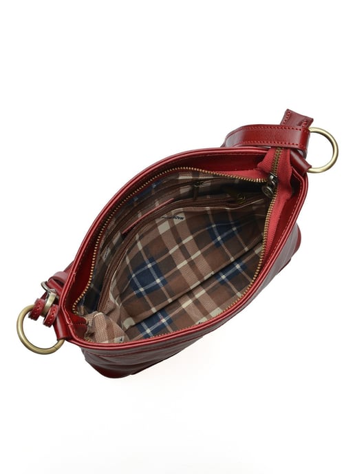 Luisa Vannini Rot Rindsledertasche - Image 4