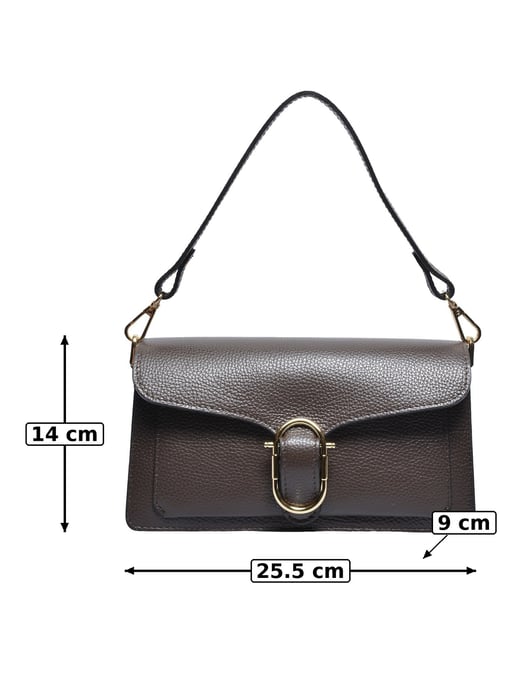 Anna Luchini Kastanienbraun Rindsledertasche - Image 3