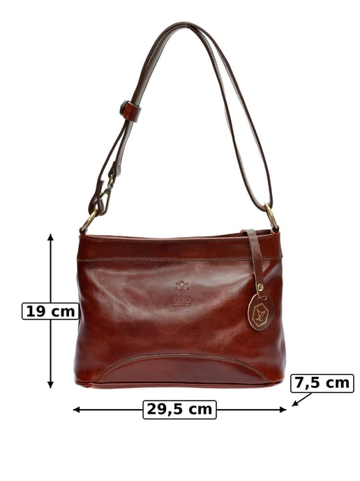 Luisa Vannini Kastanienbraun Rindsledertasche - Image 6