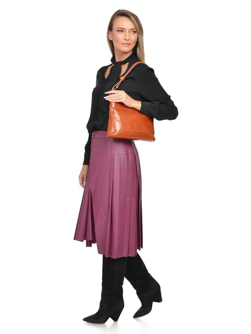Luisa Vannini Braun Rindsledertasche - Image 5