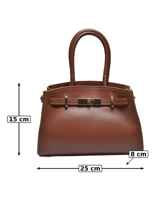 Anna Luchini Kastanienbraun Rindsledertasche - Image 5