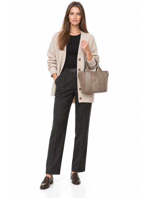 Luisa Vannini Beige Rindsledertasche - Image 6