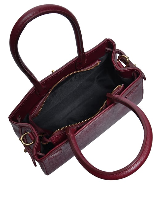 Anna Luchini Weinfarbe Rindsledertasche - Image 4