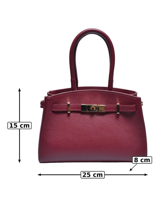 Anna Luchini Weinfarbe Rindsledertasche - Image 5