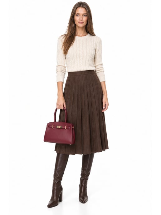 Anna Luchini Weinfarbe Rindsledertasche - Image 6