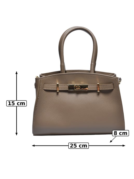 Anna Luchini Beige Rindsledertasche - Image 5