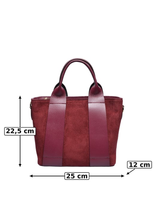 Luisa Vannini Weinfarbe Rindsledertasche - Image 5