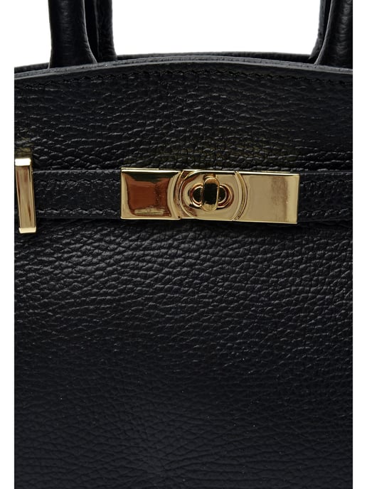 Anna Luchini Schwarz Rindsledertasche - Image 3