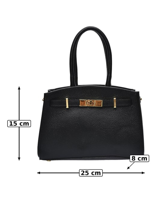 Anna Luchini Schwarz Rindsledertasche - Image 6