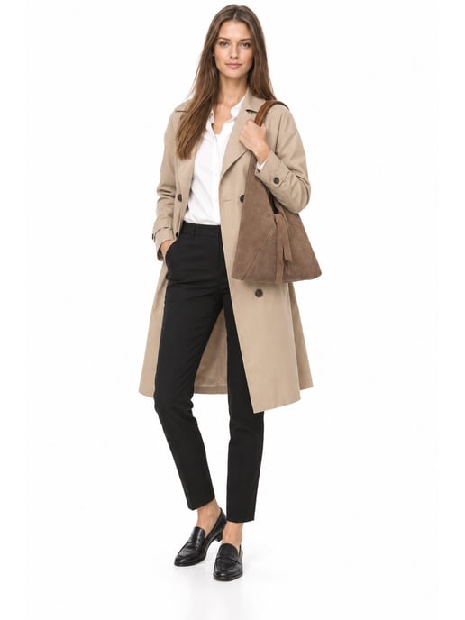 Anna Luchini Beige Rindsledertasche - Image 6