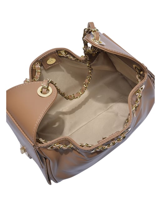 Anna Luchini Beige Rindsledertasche - Image 4