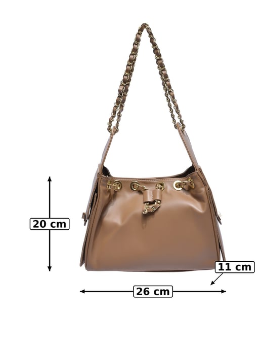 Anna Luchini Beige Rindsledertasche - Image 5
