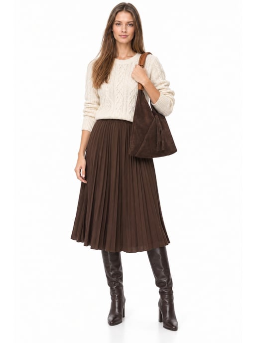 Anna Luchini Kastanienbraun Rindsledertasche - Image 6