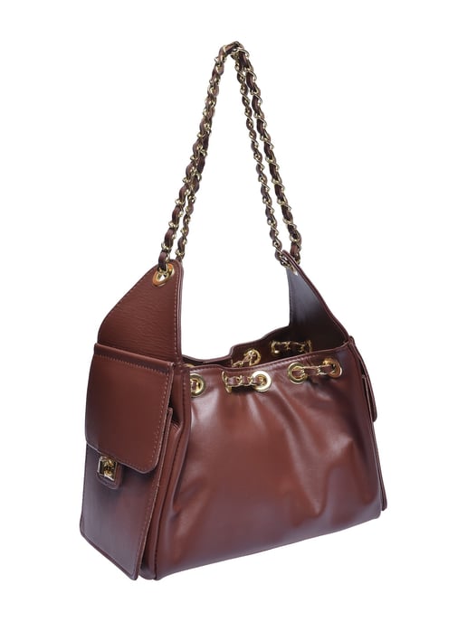 Anna Luchini Kastanienbraun Rindsledertasche - Image 2