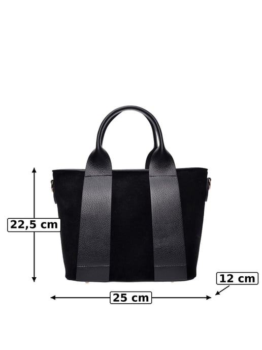 Luisa Vannini Schwarz Rindsledertasche - Image 6