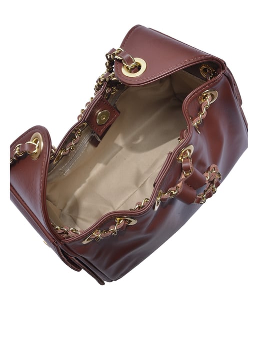 Anna Luchini Kastanienbraun Rindsledertasche - Image 4