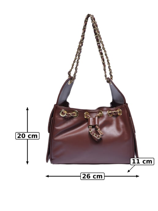Anna Luchini Kastanienbraun Rindsledertasche - Image 5