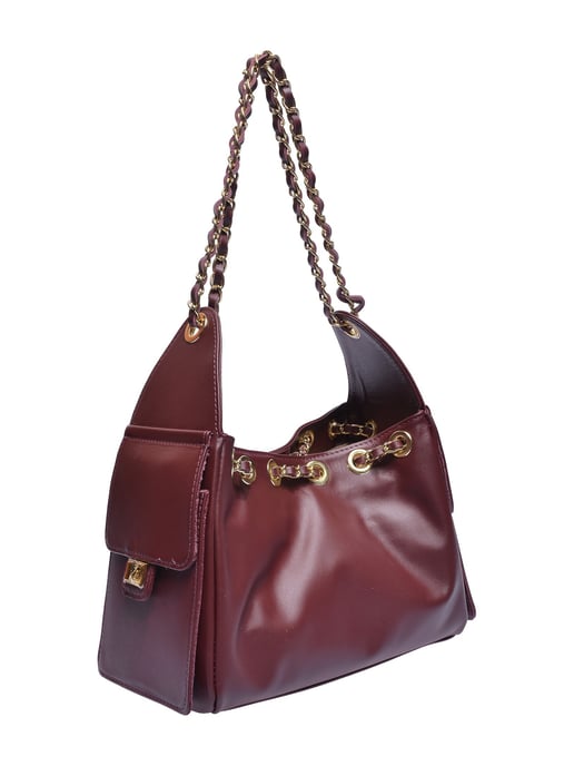Anna Luchini Weinfarbe Rindsledertasche - Image 2