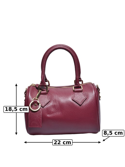 Luisa Vannini Weinfarbe Rindsledertasche - Image 5