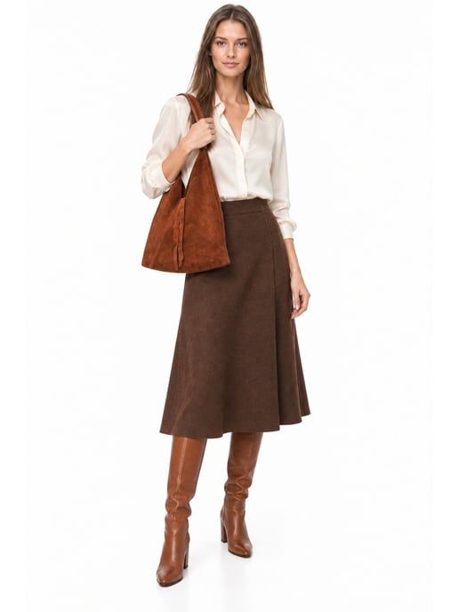 Anna Luchini Kastanienbraun Rindsledertasche - Image 6