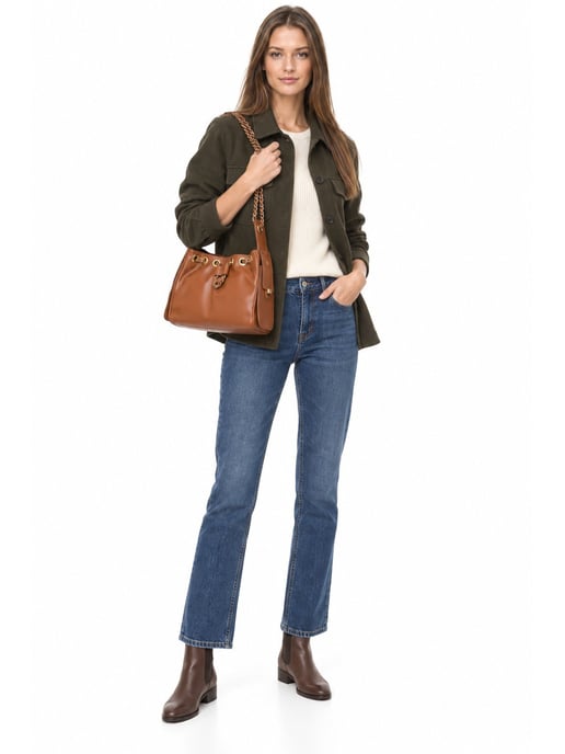 Anna Luchini Braun Rindsledertasche - Image 6