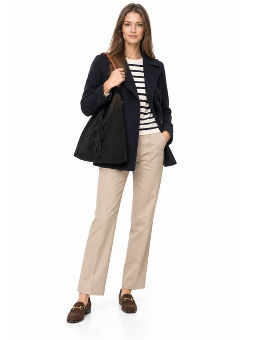 Anna Luchini Schwarz Rindsledertasche - Image 6