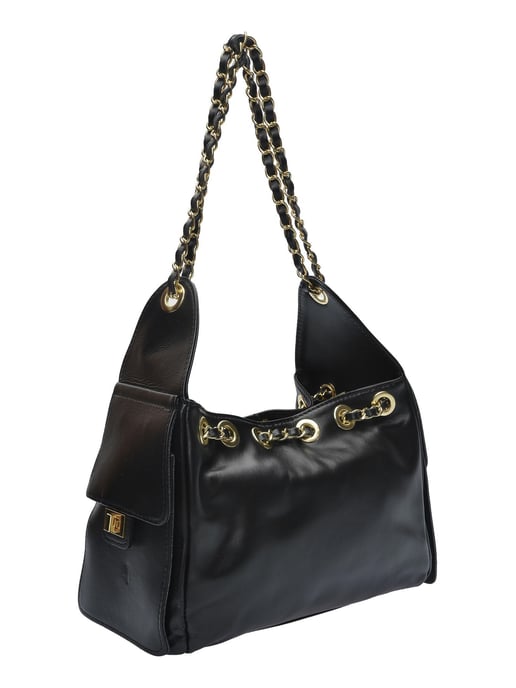 Anna Luchini Schwarz Rindsledertasche - Image 2