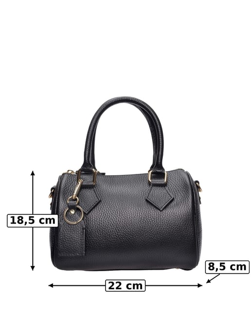 Luisa Vannini Schwarz Rindsledertasche - Image 6
