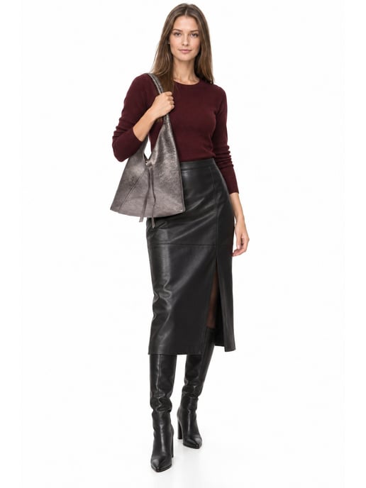 Anna Luchini Bronze Rindsledertasche - Image 6