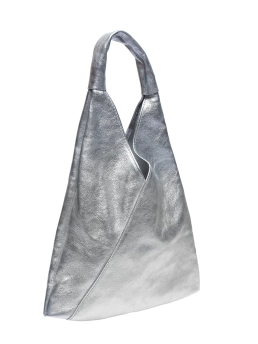 Anna Luchini Silber Rindsledertasche - Image 2