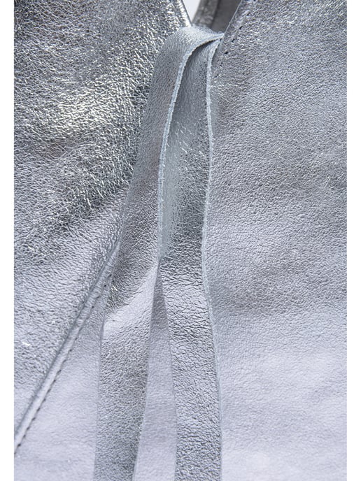 Anna Luchini Silber Rindsledertasche - Image 3