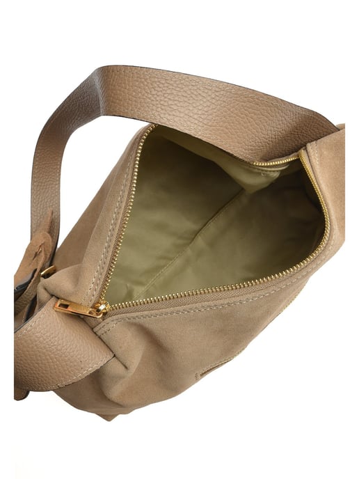 Anna Luchini Beige Rindsledertasche - Image 4