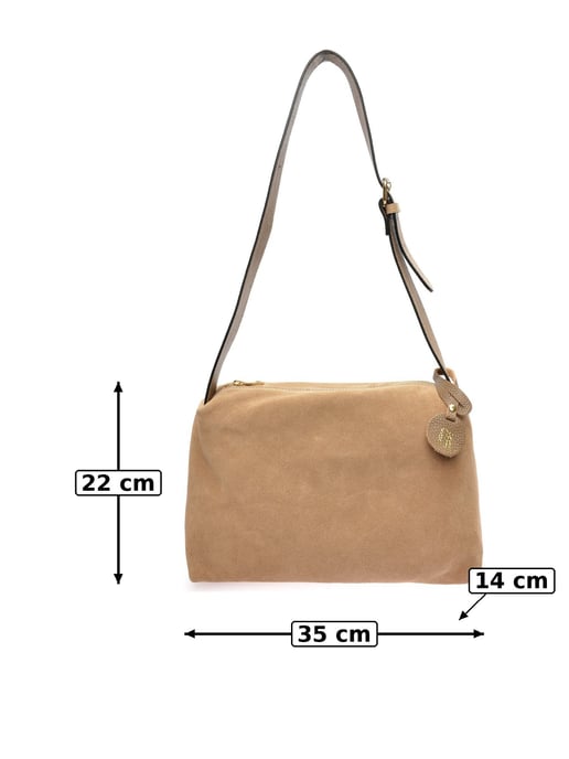 Anna Luchini Beige Rindsledertasche - Image 6