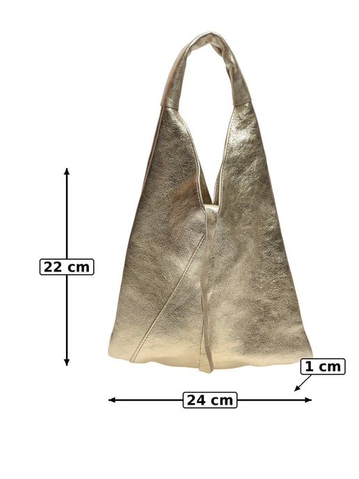 Anna Luchini Gold Rindsledertasche - Image 5