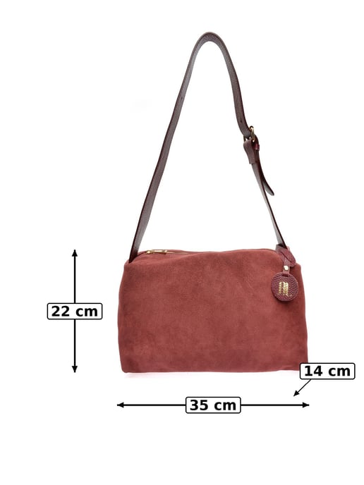 Anna Luchini Weinfarbe Rindsledertasche - Image 6