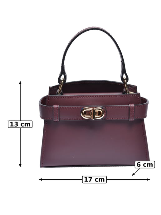 Anna Luchini Weinfarbe Rindsledertasche - Image 5