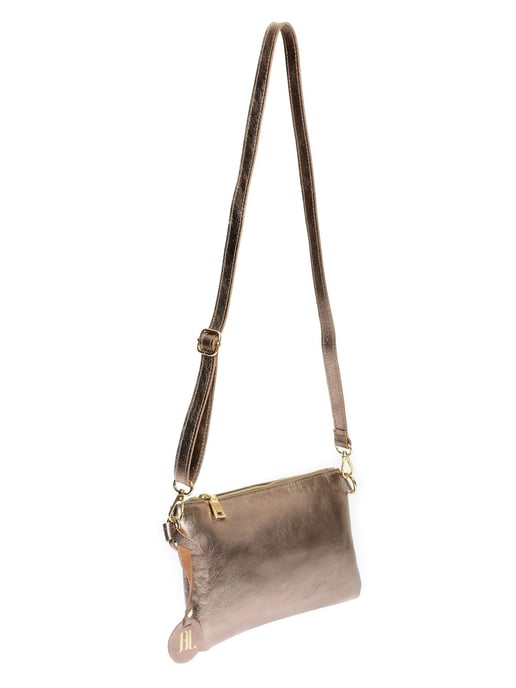 Anna Luchini Bronze Rindsledertasche - Image 2