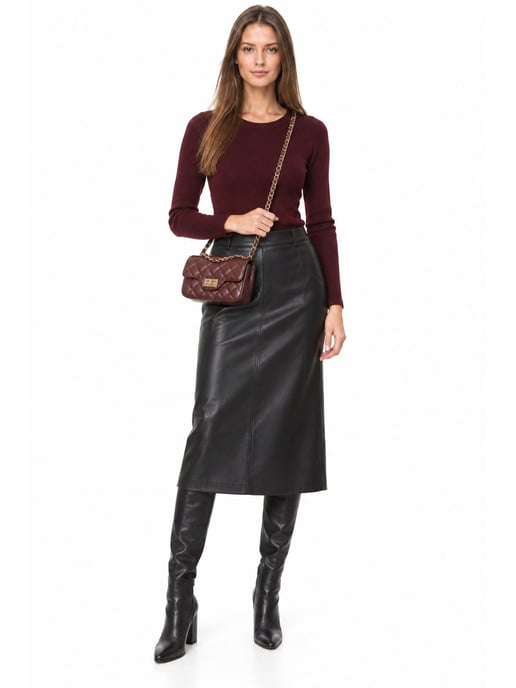 Luisa Vannini Kastanienbraun Rindsledertasche - Image 6